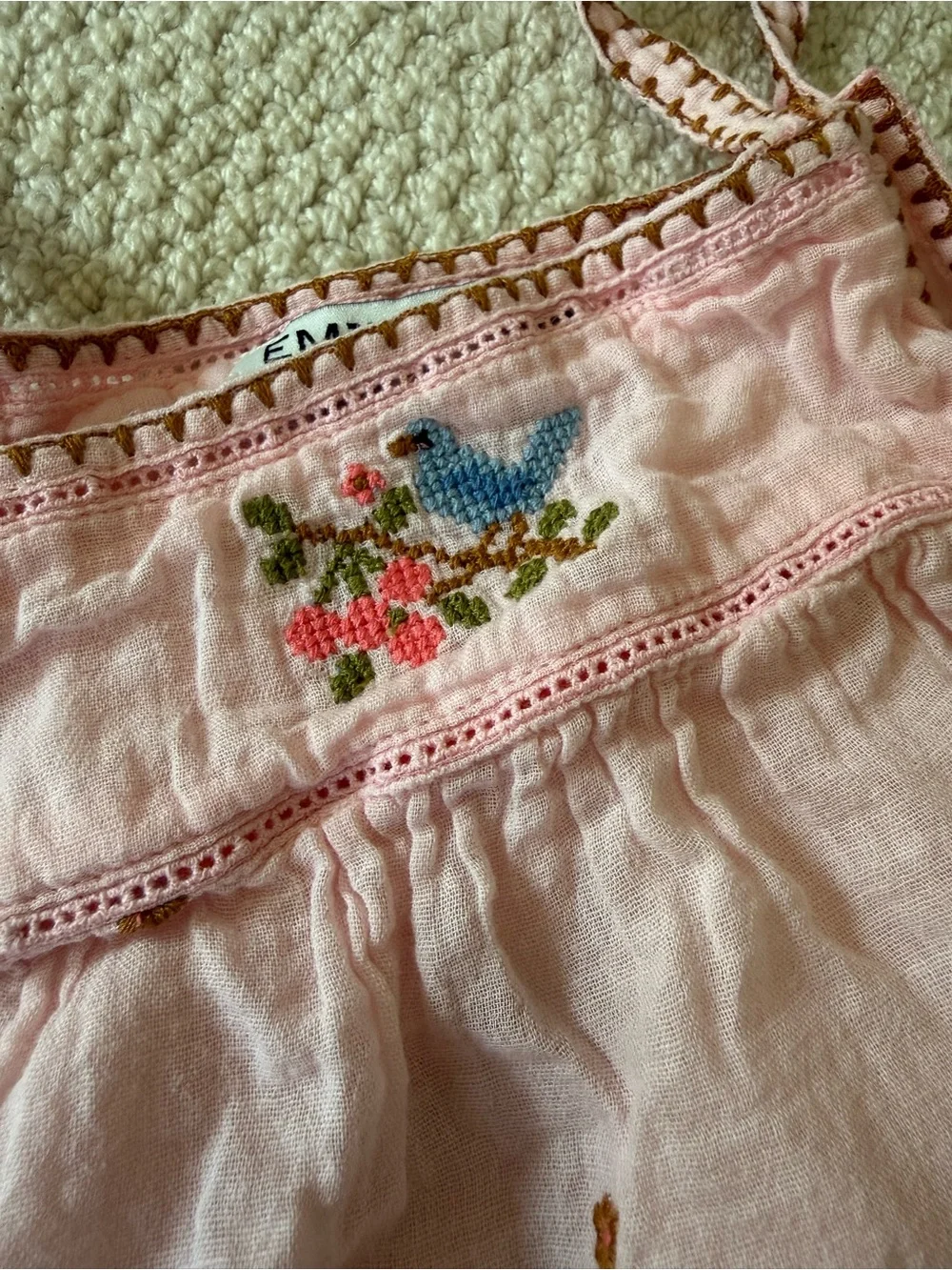 Emile et Ida Two-Piece Set - Embroidered Top & Bloomers